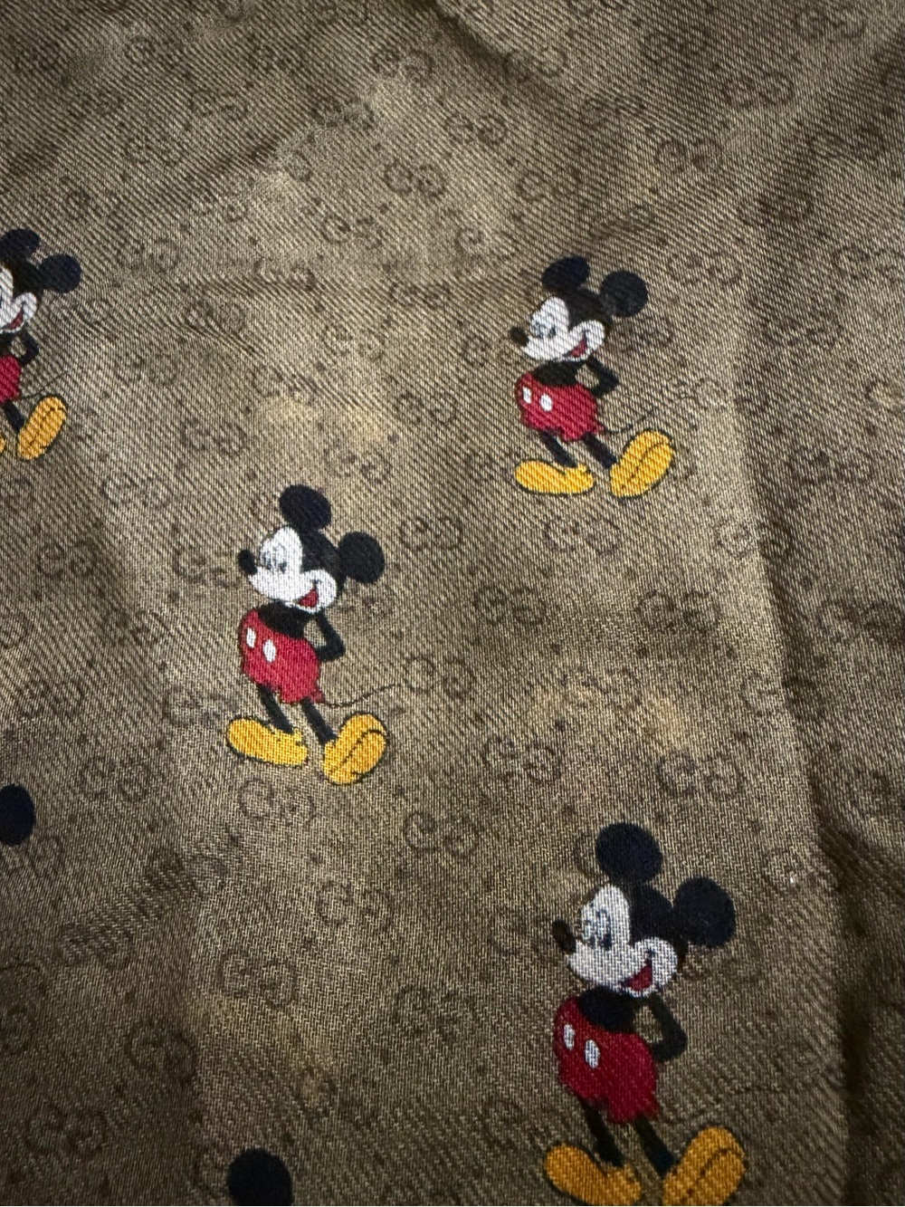 NWT Gucci x Disney Mickey Mouse Allover Print Scarf